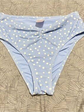 Xhilaration Light Blue Polka Dot Bikini Bottoms